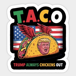 Trump-Always-Chickens-Out Sticker